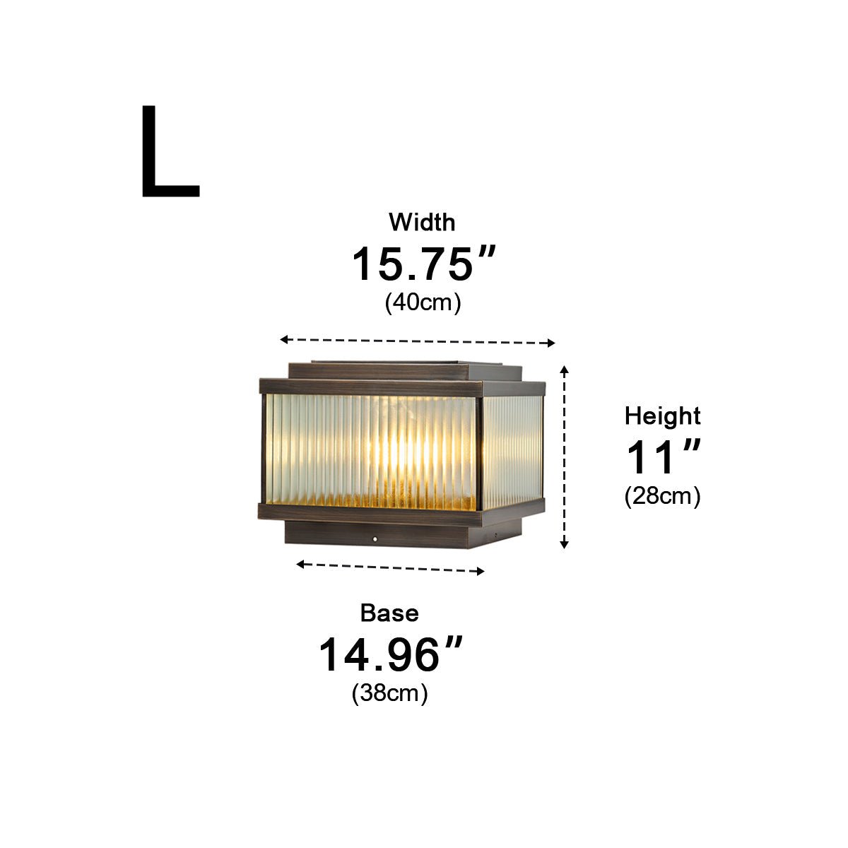 Waterproof Solar Vintage Copper Square LED Outdoor Post Lights - Flyachilles