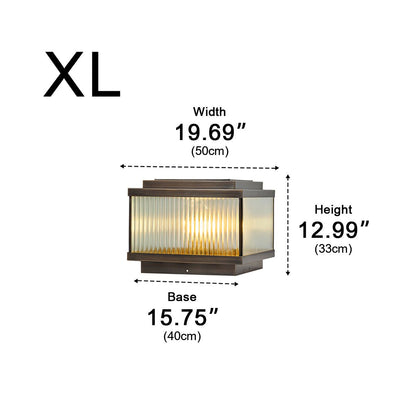 Waterproof Solar Vintage Copper Square LED Outdoor Post Lights - Flyachilles