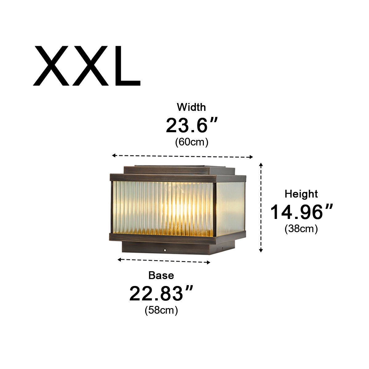 Waterproof Solar Vintage Copper Square LED Outdoor Post Lights - Flyachilles