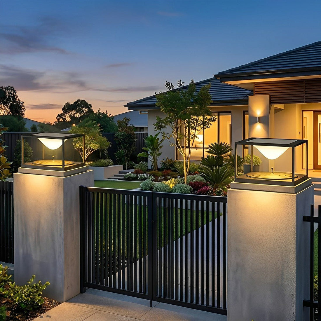 Waterproof Square Dripping LED Outdoor Post Lights - Flyachilles