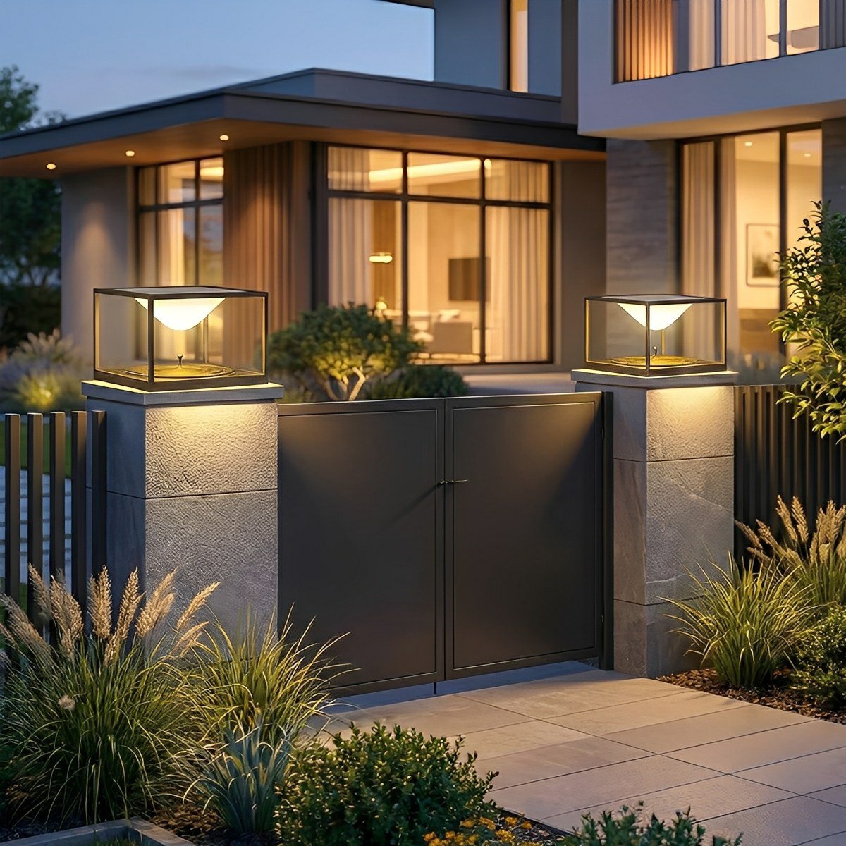 Waterproof Square Dripping LED Outdoor Post Lights - Flyachilles