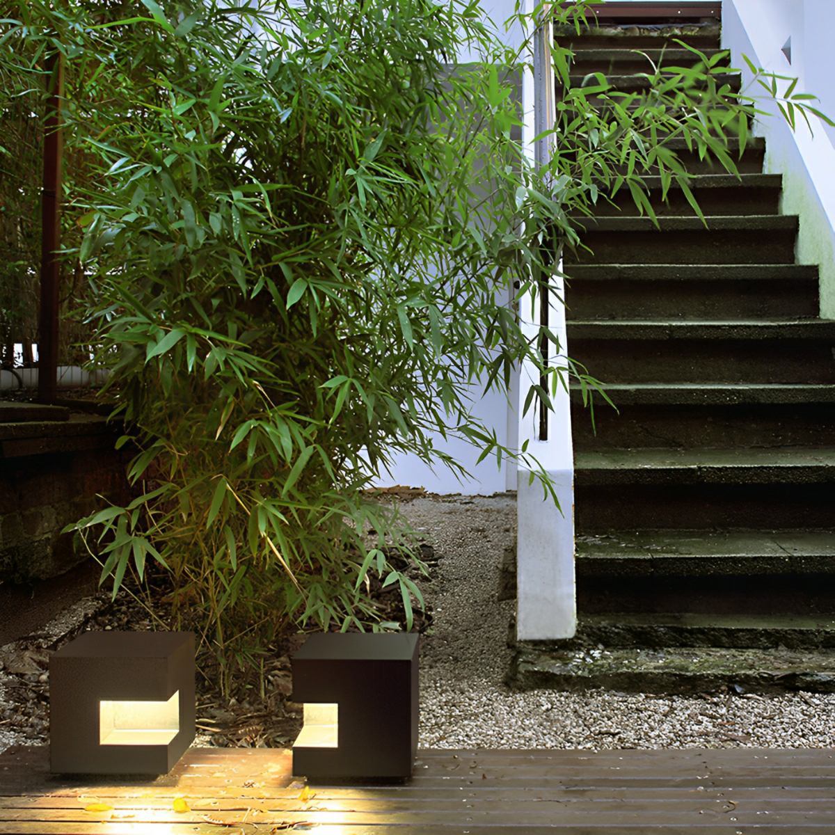Waterproof Modern Black Cube LED Post Cap Lights, Pillar Lights ...