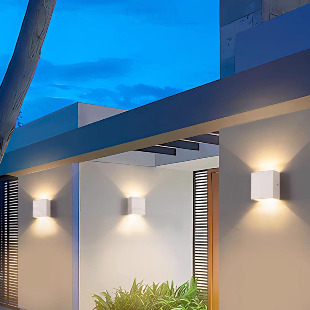 Waterproof Square Up and Down LED Outdoor Wall Sconces - Flyachilles