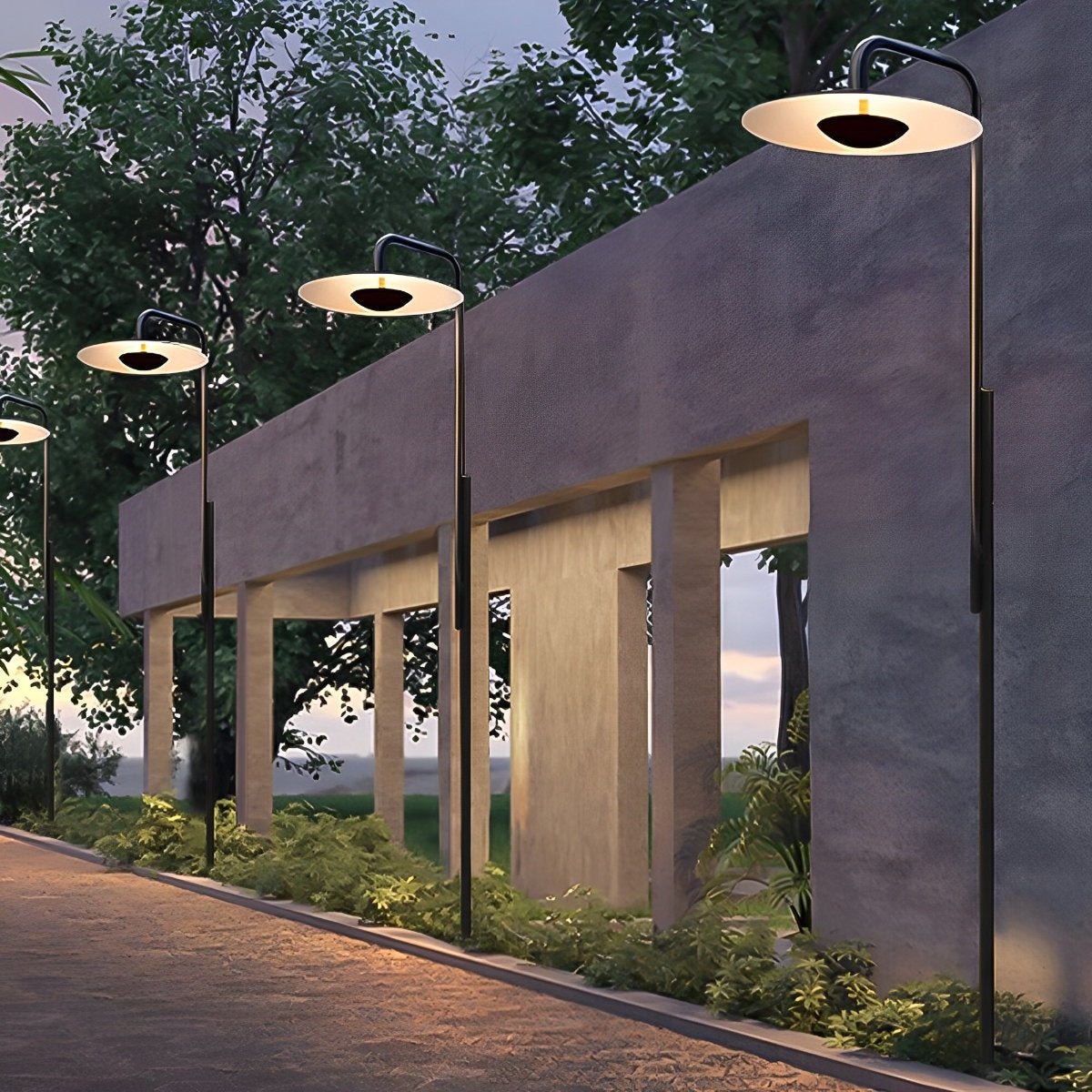 Waterproof Outdoor Cap Shade Standing Lamp – Modern Street Post Light ...