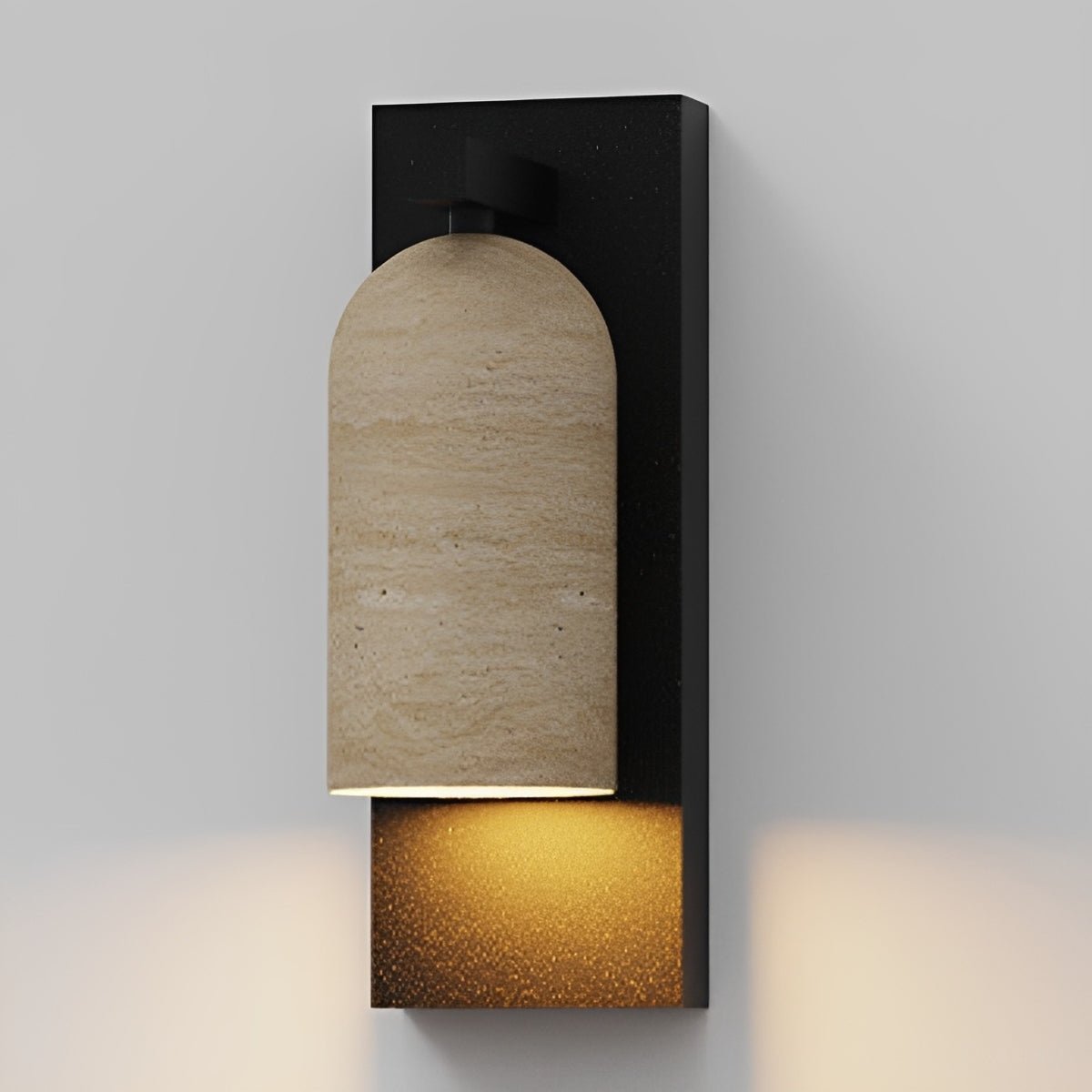 Waterproof Vintage Coastal Cylinder Stone LED Outdoor Wall Light - Flyachilles