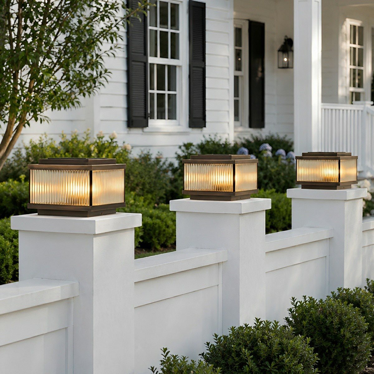 Waterproof Vintage Copper Square LED Outdoor Post Lights - Flyachilles
