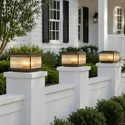 Waterproof Vintage Copper Square LED Outdoor Post Lights - Flyachilles