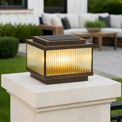 Waterproof Vintage Copper Square LED Outdoor Post Lights - Flyachilles