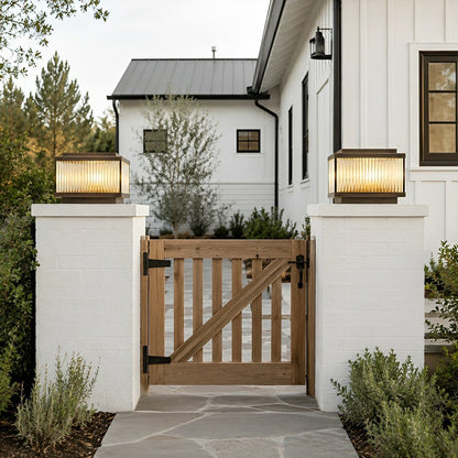 Waterproof Vintage Copper Square LED Outdoor Post Lights - Flyachilles