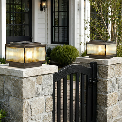 Waterproof Vintage Copper Square LED Outdoor Post Lights - Flyachilles
