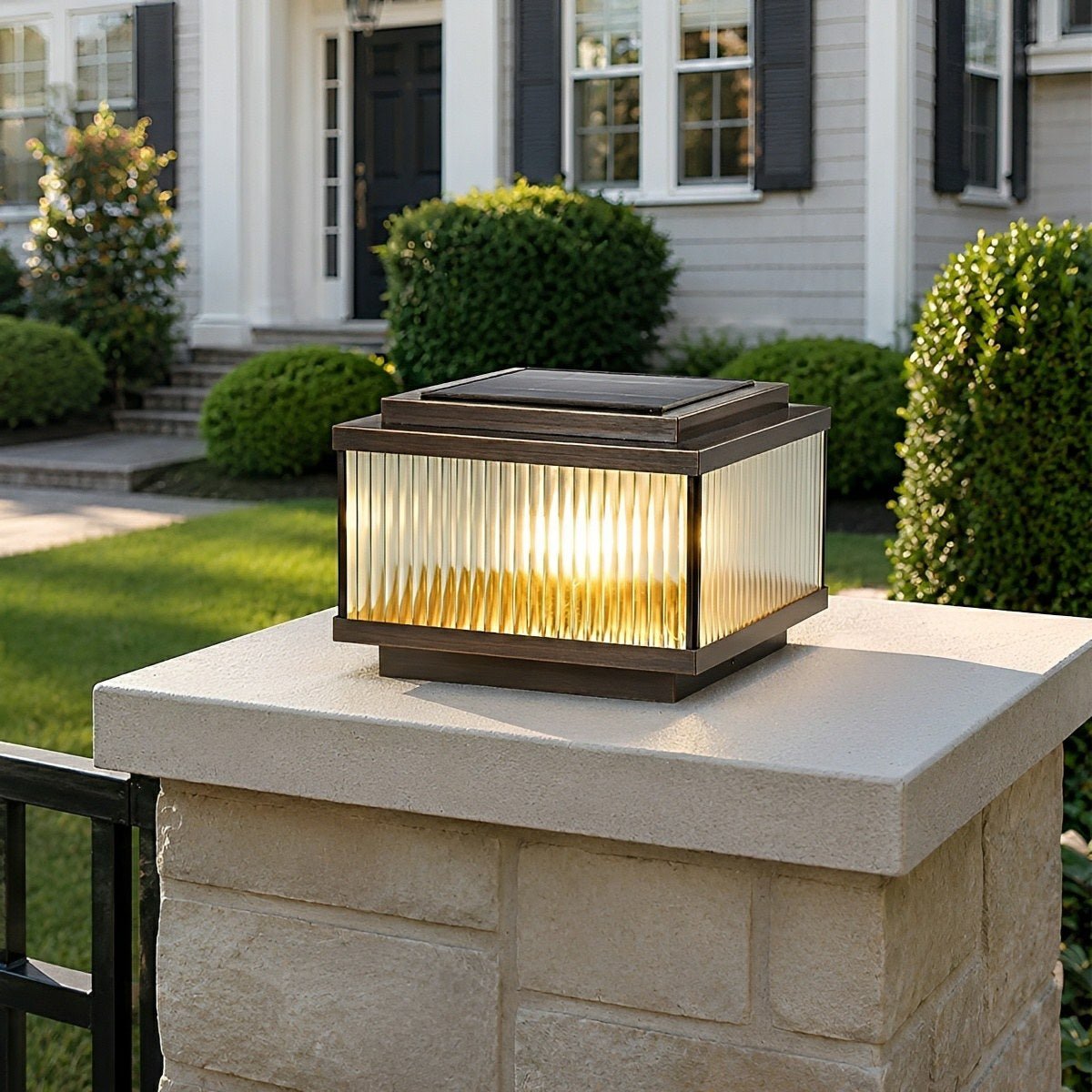 Waterproof Vintage Copper Square LED Outdoor Post Lights - Flyachilles
