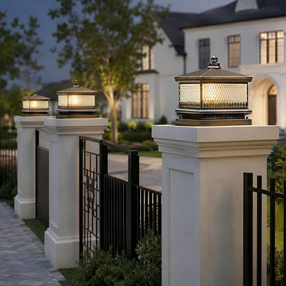Waterproof Vintage Copper Tower LED Outdoor Post Lights - Flyachilles