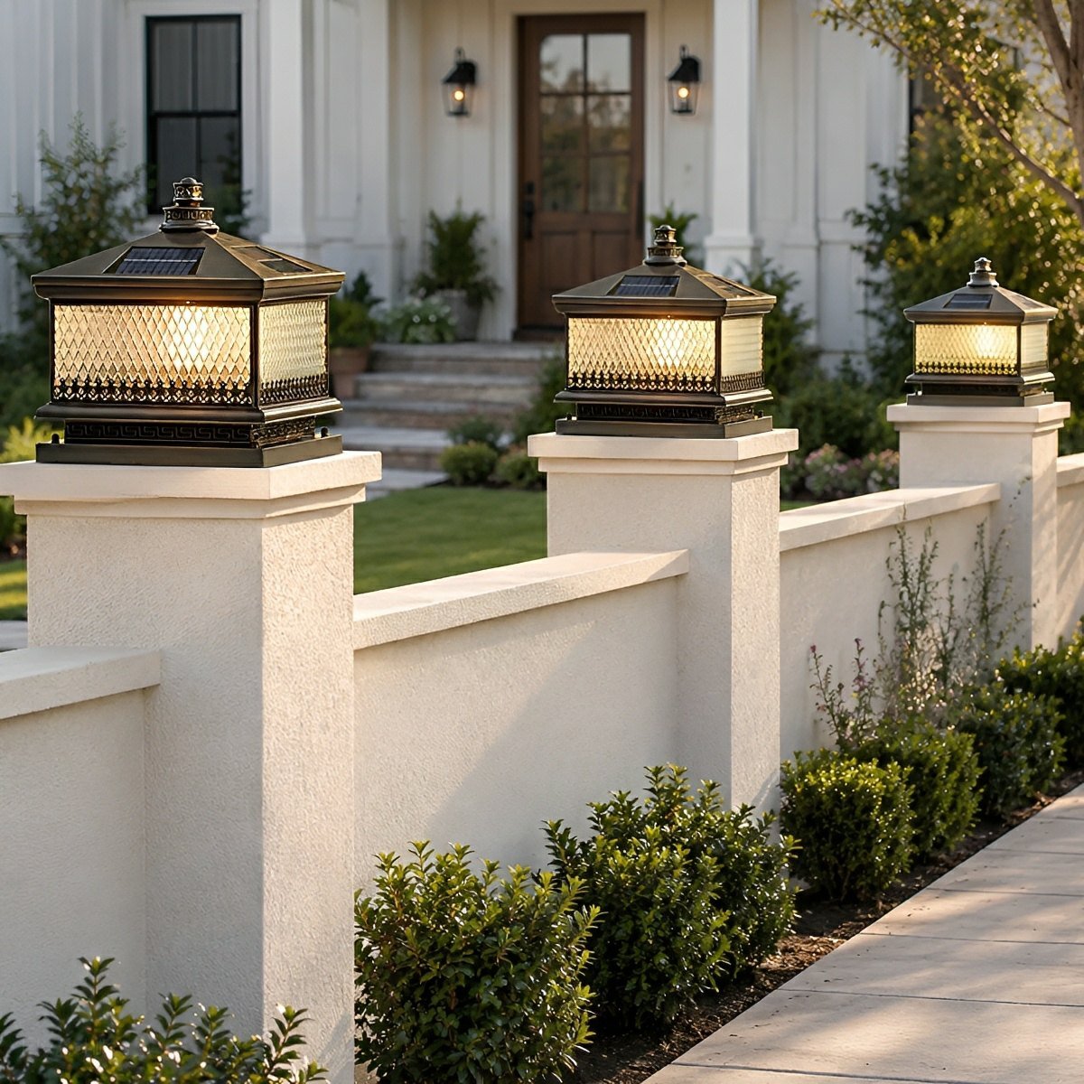 Waterproof Vintage Copper Tower LED Outdoor Post Lights - Flyachilles