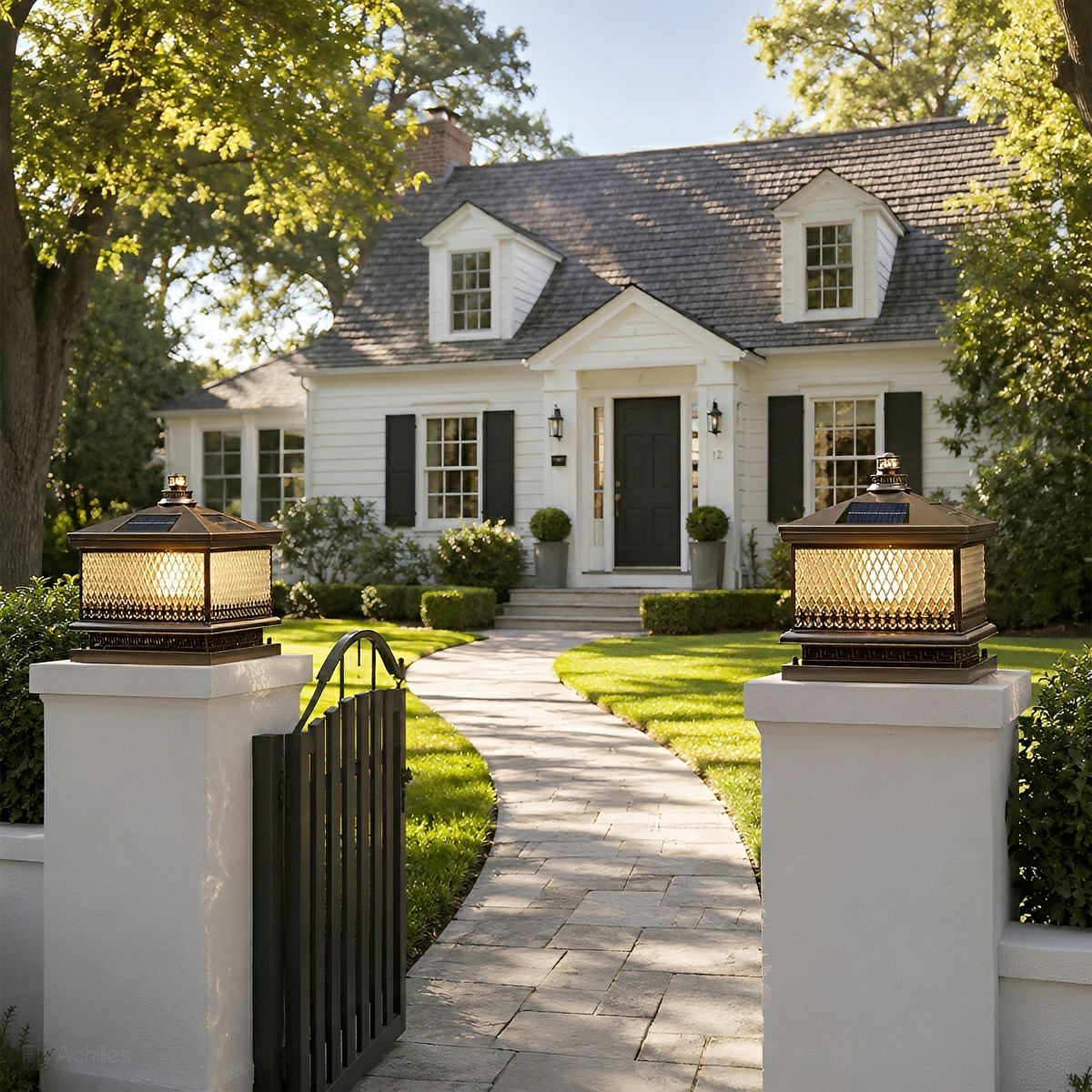 Waterproof Vintage Copper Tower LED Outdoor Post Lights - Flyachilles
