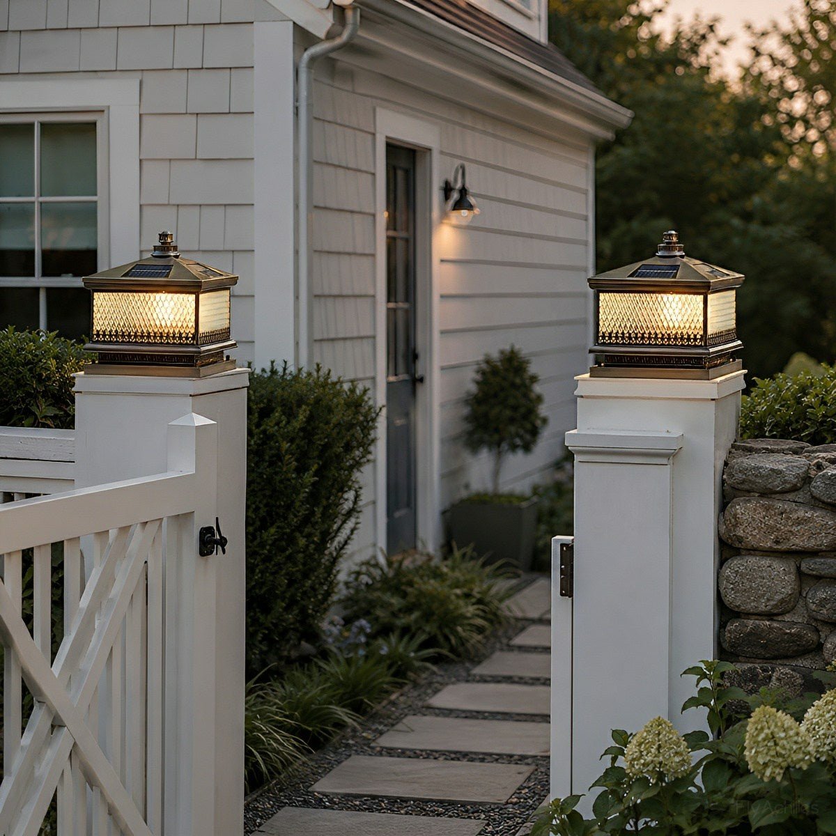 Waterproof Vintage Copper Tower LED Outdoor Post Lights - Flyachilles