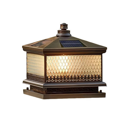 Waterproof Vintage Copper Tower LED Outdoor Post Lights - Flyachilles