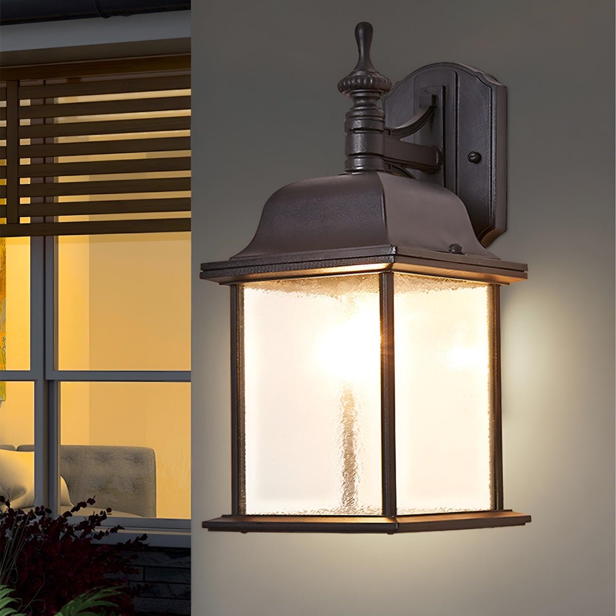 Waterproof Vintage Farmhouse Lantern Outdoor LED Porch Wall Lights - Flyachilles