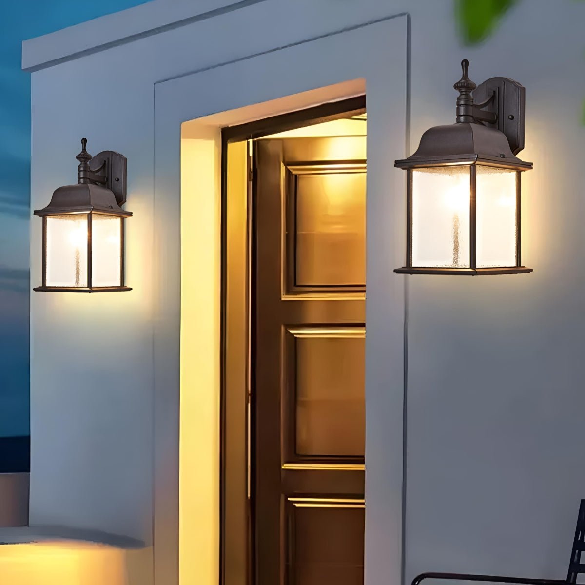 Waterproof Vintage Farmhouse Lantern Outdoor LED Porch Wall Lights - Flyachilles