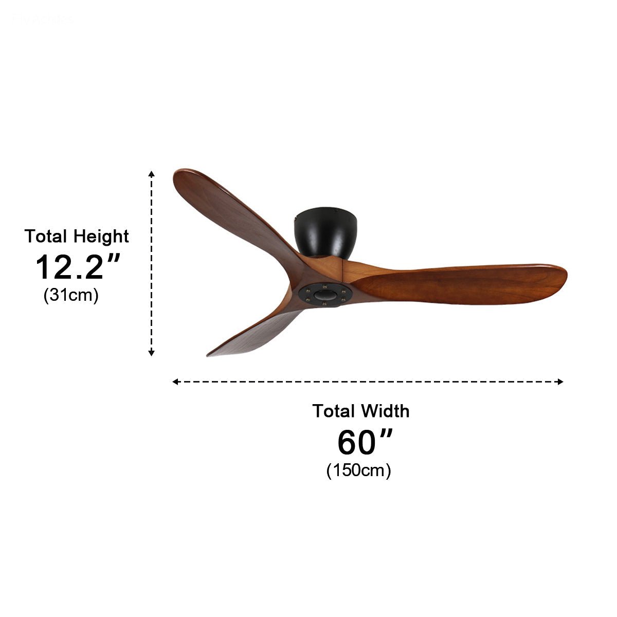 Waterproof Wood DC Motor Outdoor Ceiling Fan - Flyachilles