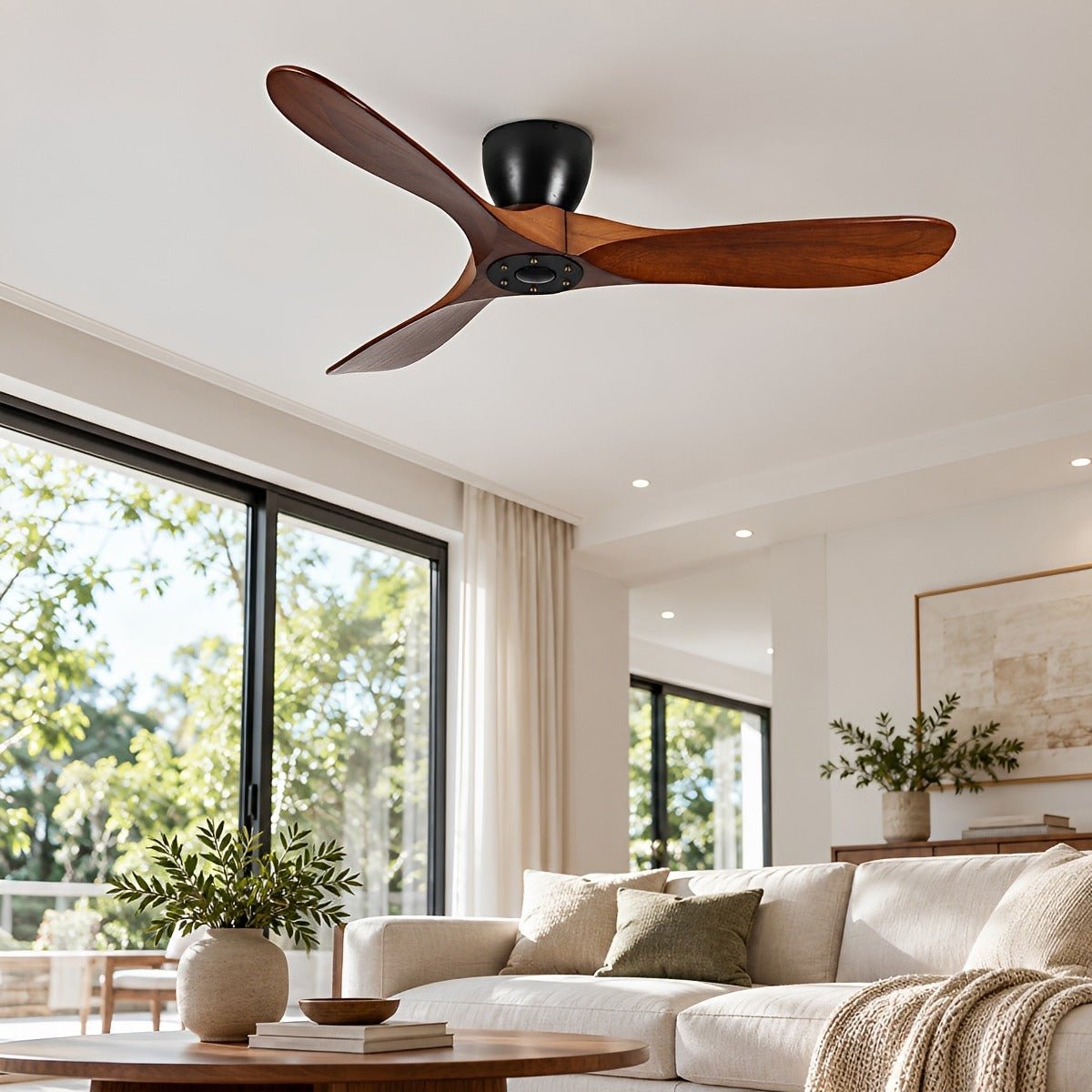 Waterproof Wood DC Motor Outdoor Ceiling Fan - Flyachilles