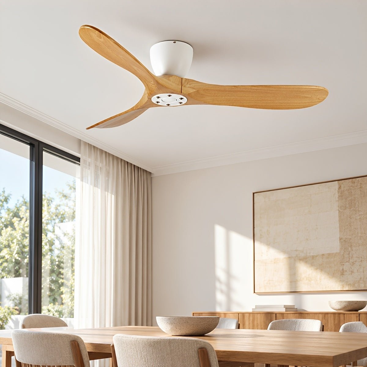Waterproof Wood DC Motor Outdoor Ceiling Fan - Flyachilles