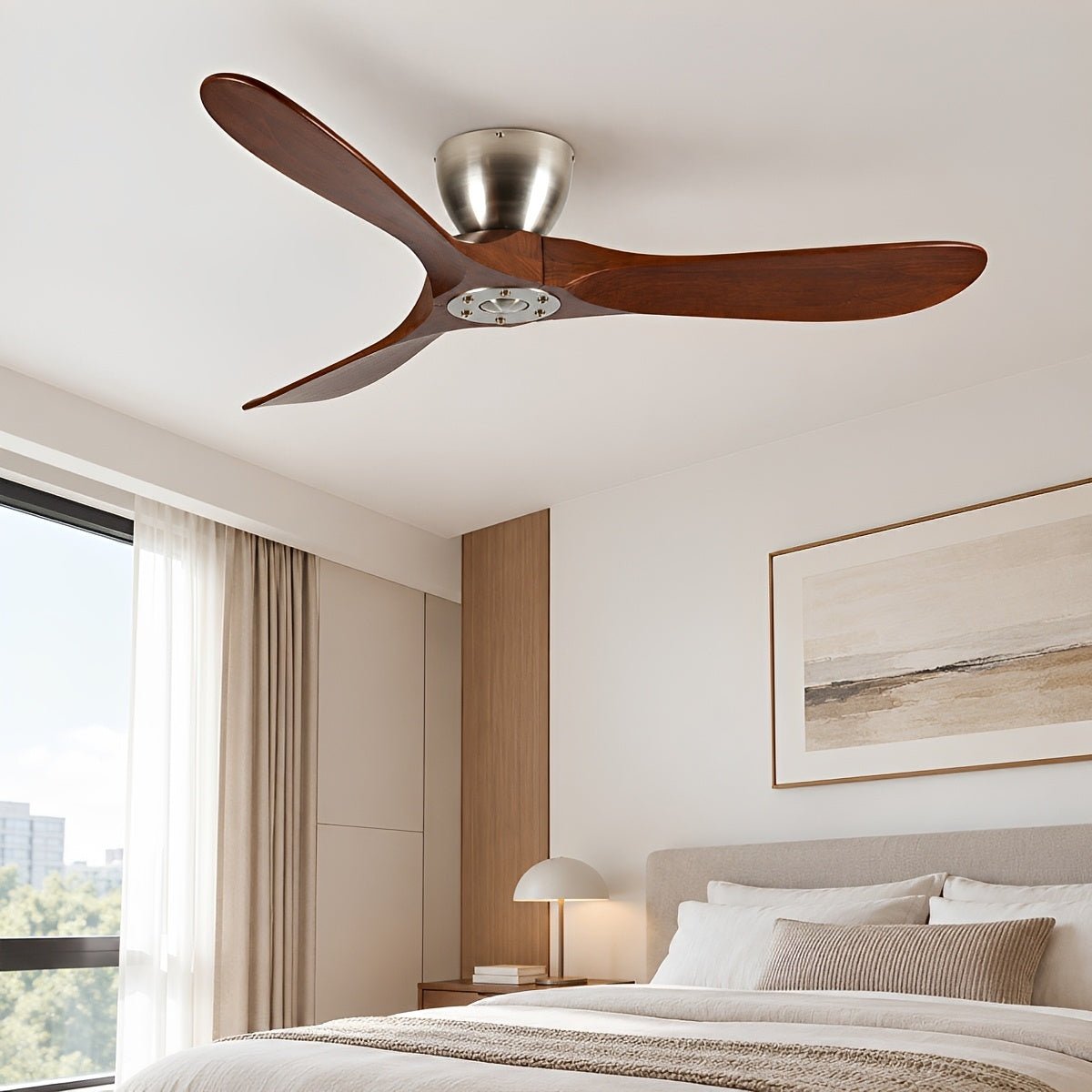 Waterproof Wood DC Motor Outdoor Ceiling Fan - Flyachilles