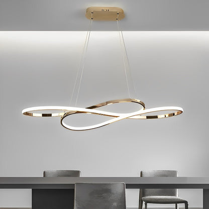 Wavy Double 8 - shaped LED Stepless Dimming Modern Minimalist Chandelier - Flyachilles