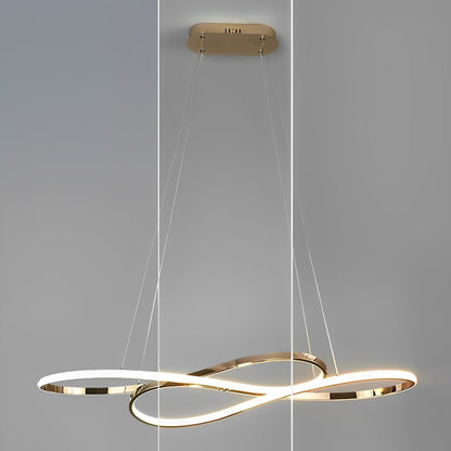 Wavy Double 8 - shaped LED Stepless Dimming Modern Minimalist Chandelier - Flyachilles