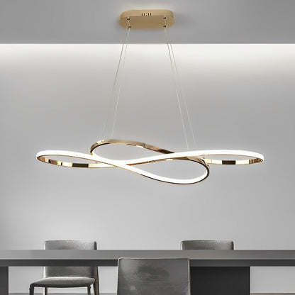 Wavy Double 8 - shaped LED Stepless Dimming Modern Minimalist Chandelier - Flyachilles