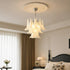 White Luxury Feather Glass Chandelier Light - Flyachilles