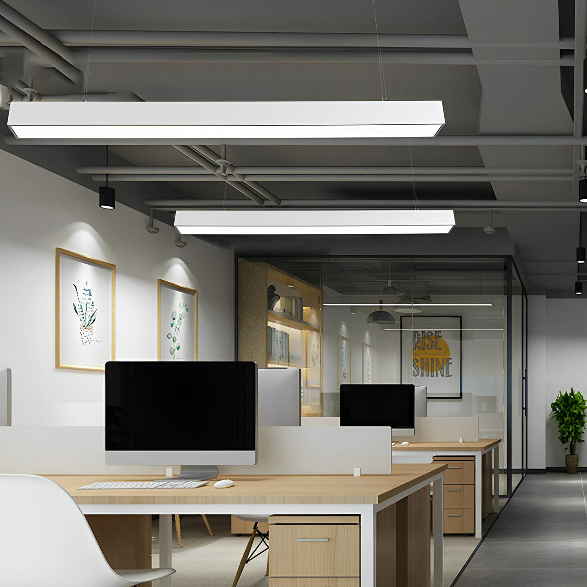 Rectangular Strip Light Rectangle Long LED Strip Modern Minimalist Recessed Ceiling Lights ...