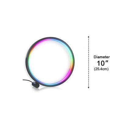 WIFI RGB Dimming Ring - Round Dynamic Ambient Night Lights Table Lamp - Flyachilles