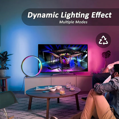 WIFI RGB Dimming Ring - Round Dynamic Ambient Night Lights Table Lamp - Flyachilles