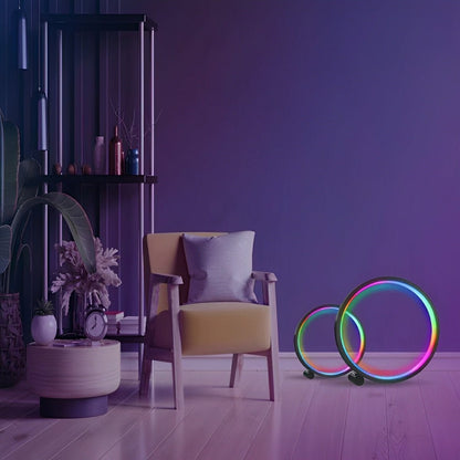 WIFI RGB Dimming Ring - Round Dynamic Ambient Night Lights Table Lamp - Flyachilles