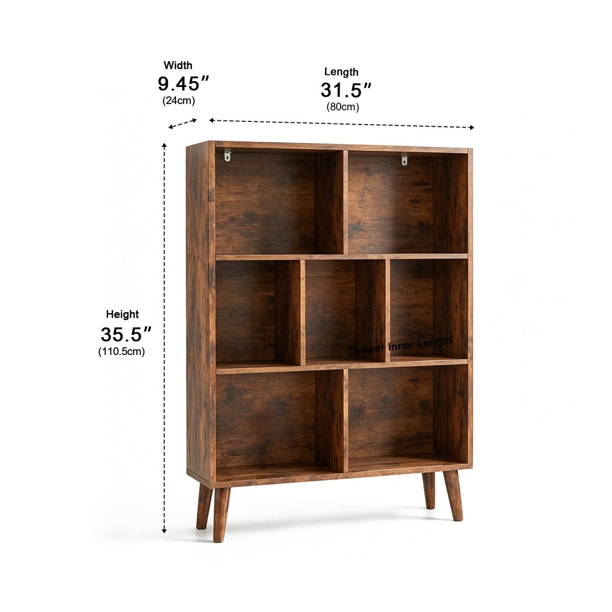 Wooden Cubic Bookshelf 3 - Layer Cabinet Storage Shelf - Flyachilles