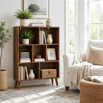 Wooden Cubic Bookshelf 3 - Layer Cabinet Storage Shelf - Flyachilles